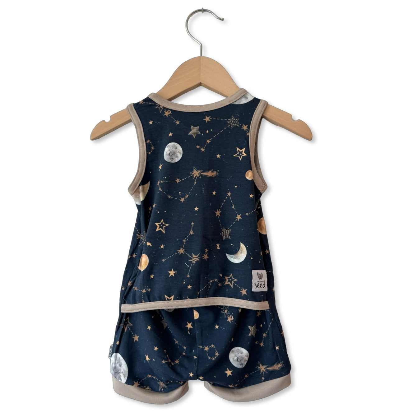 Starry Night Sleeveless Shorty Romper