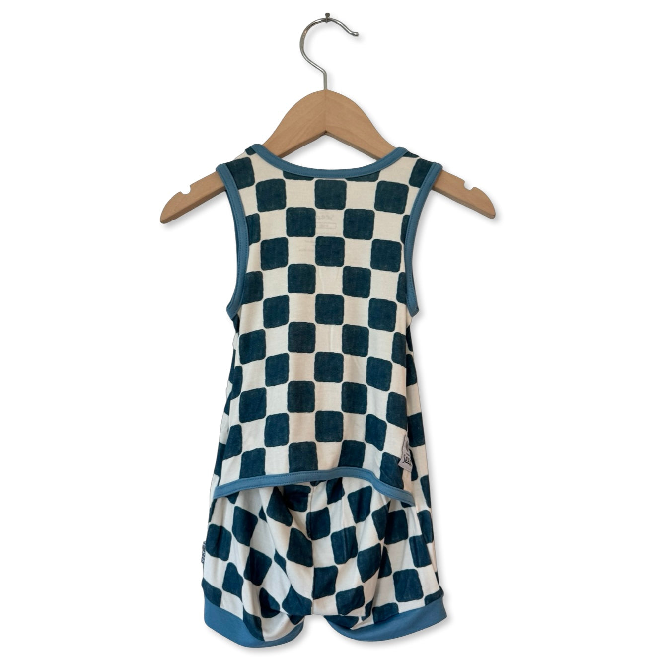 Checker Me Out Adaptive Tube Access Sleeveless Shorty Romper
