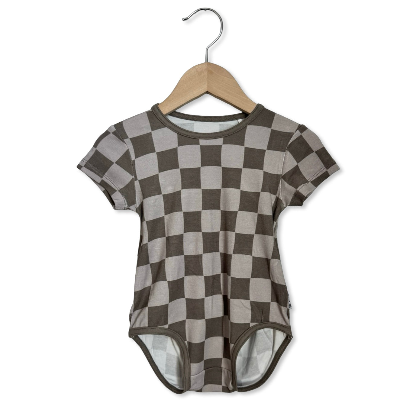 Cocoa Check Short Sleeve Snuggle Bug Bodysuit