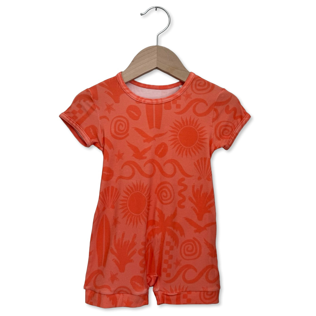 Peachy Beach Shorty Romper