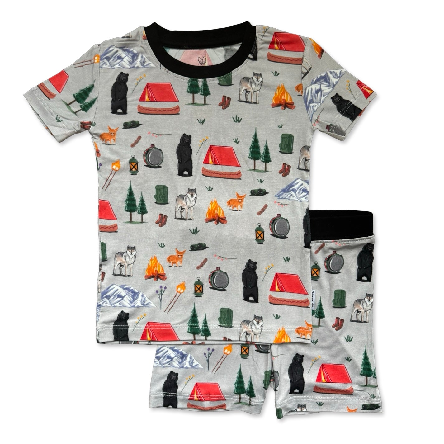 All Good in the Woods Two Piece Kid's Short Jammie Set (6-12/14)