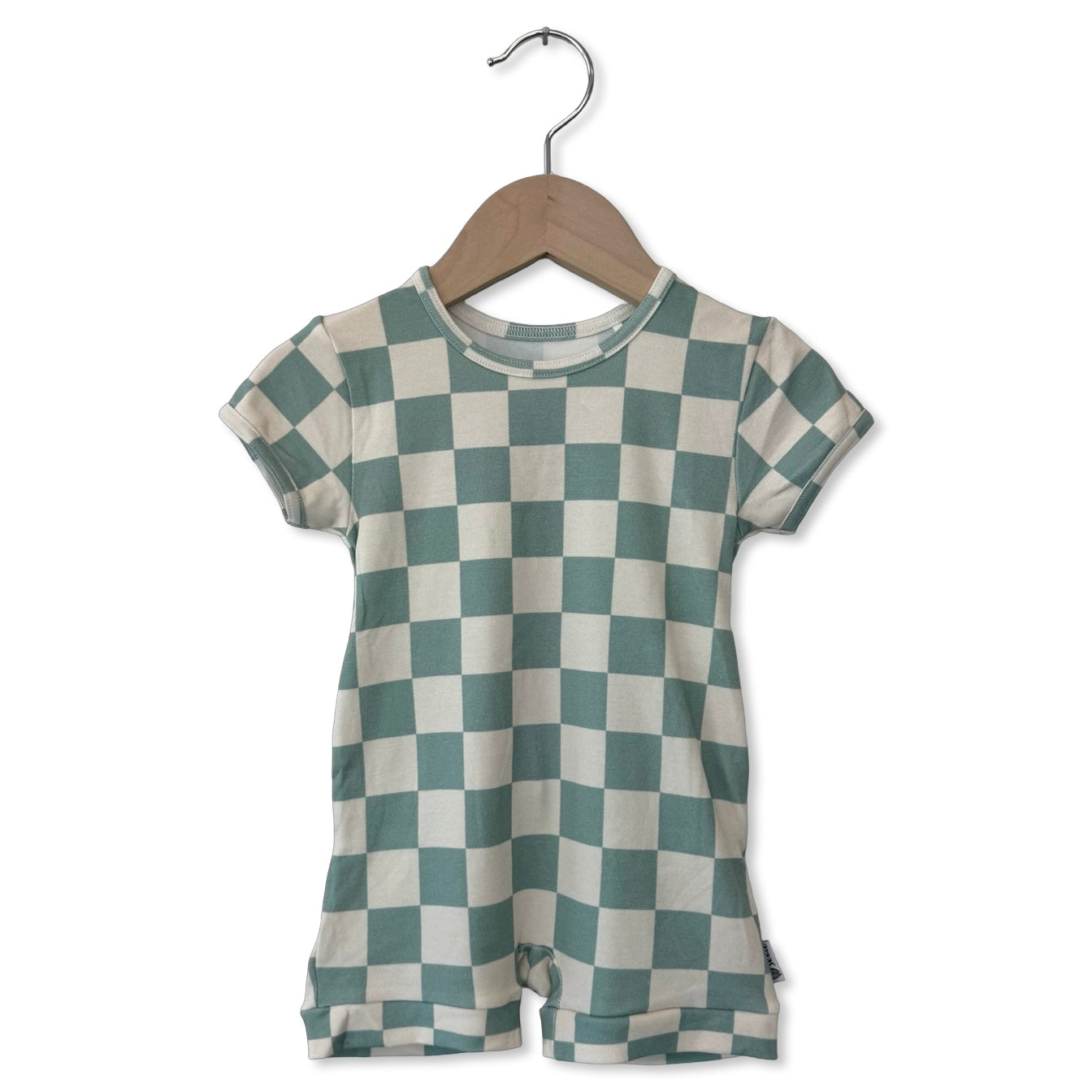 Tidepool Check Shorty Romper Luxe Edition | Cotton Bamboo Blend