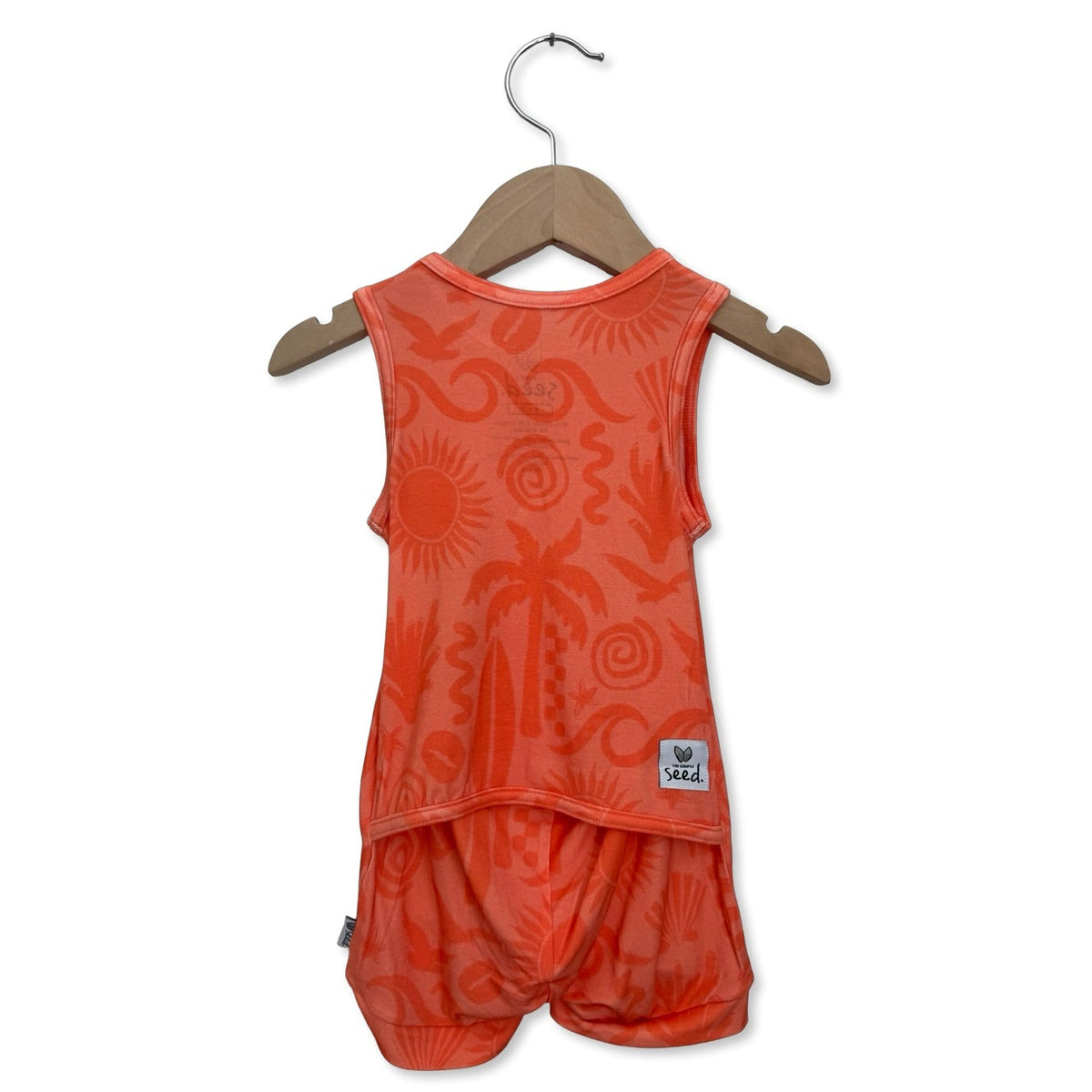 Peachy Beach Sleeveless Shorty Romper