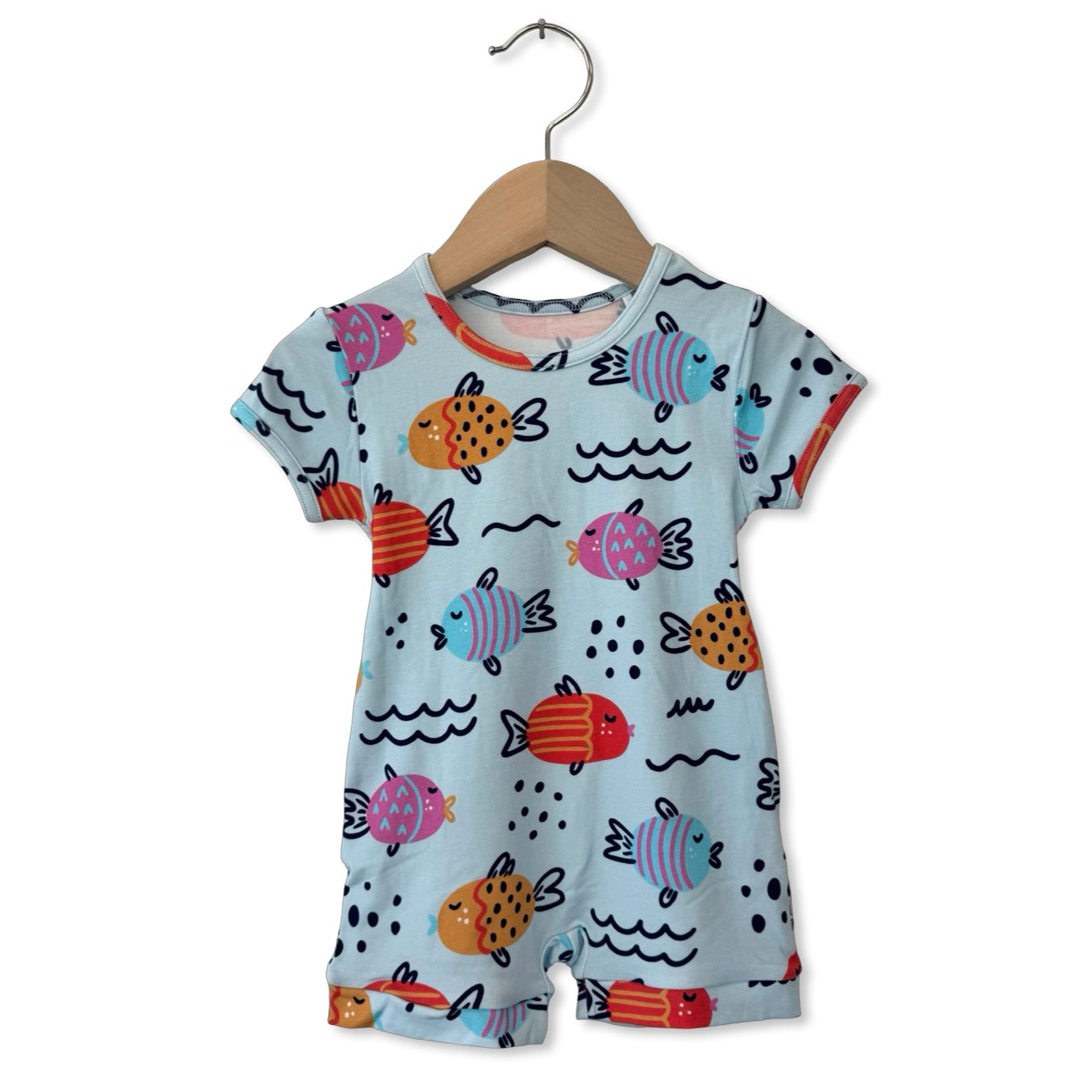 Fishy Kiss Shorty Romper Luxe Edition | Cotton Bamboo Blend