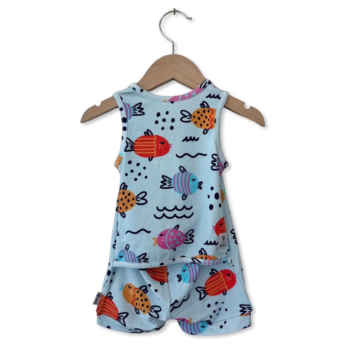 Fishy Kiss Sleeveless Shorty Romper Luxe Edition | Cotton Bamboo Blend