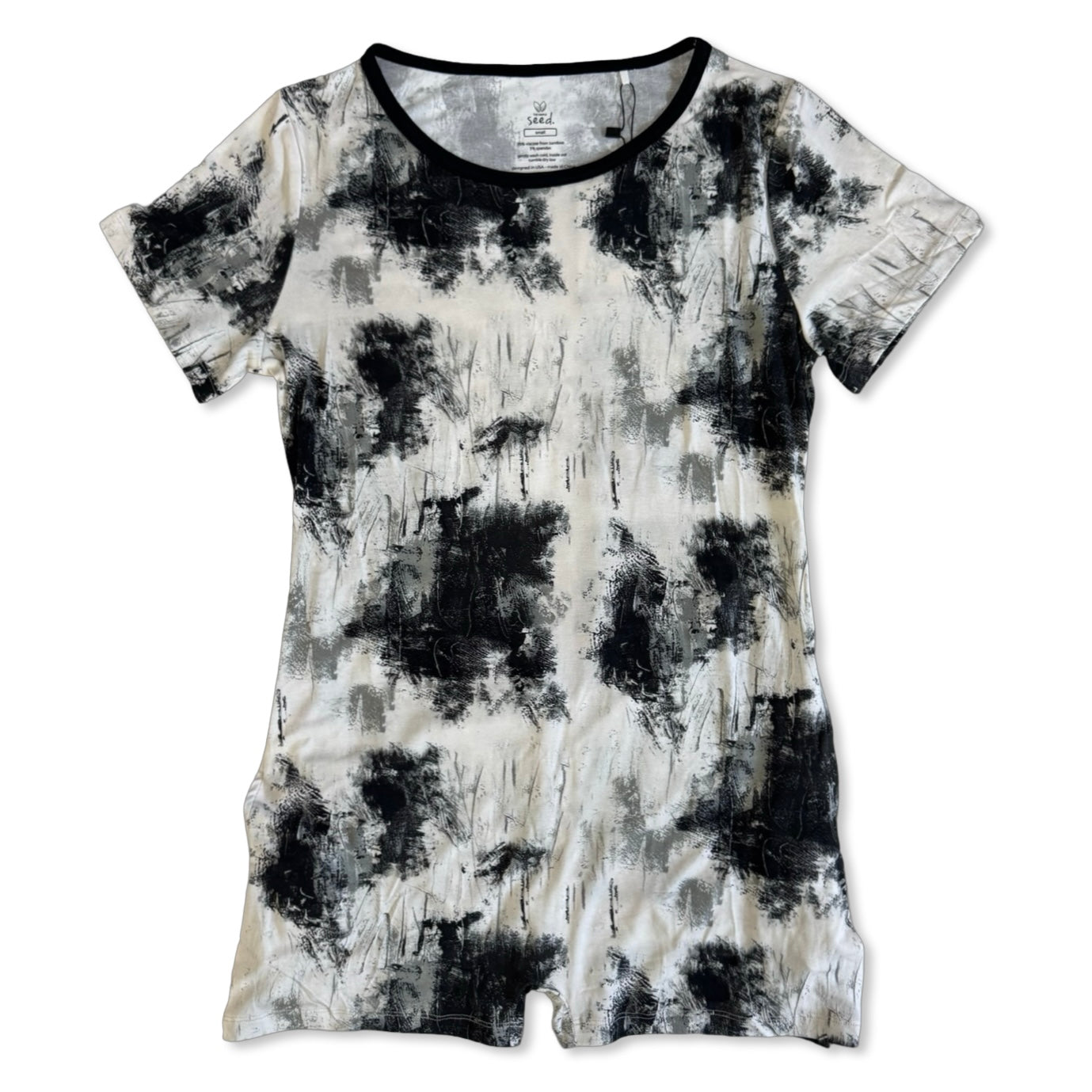Caden & Crew Black Art Adult Shorty Romper
