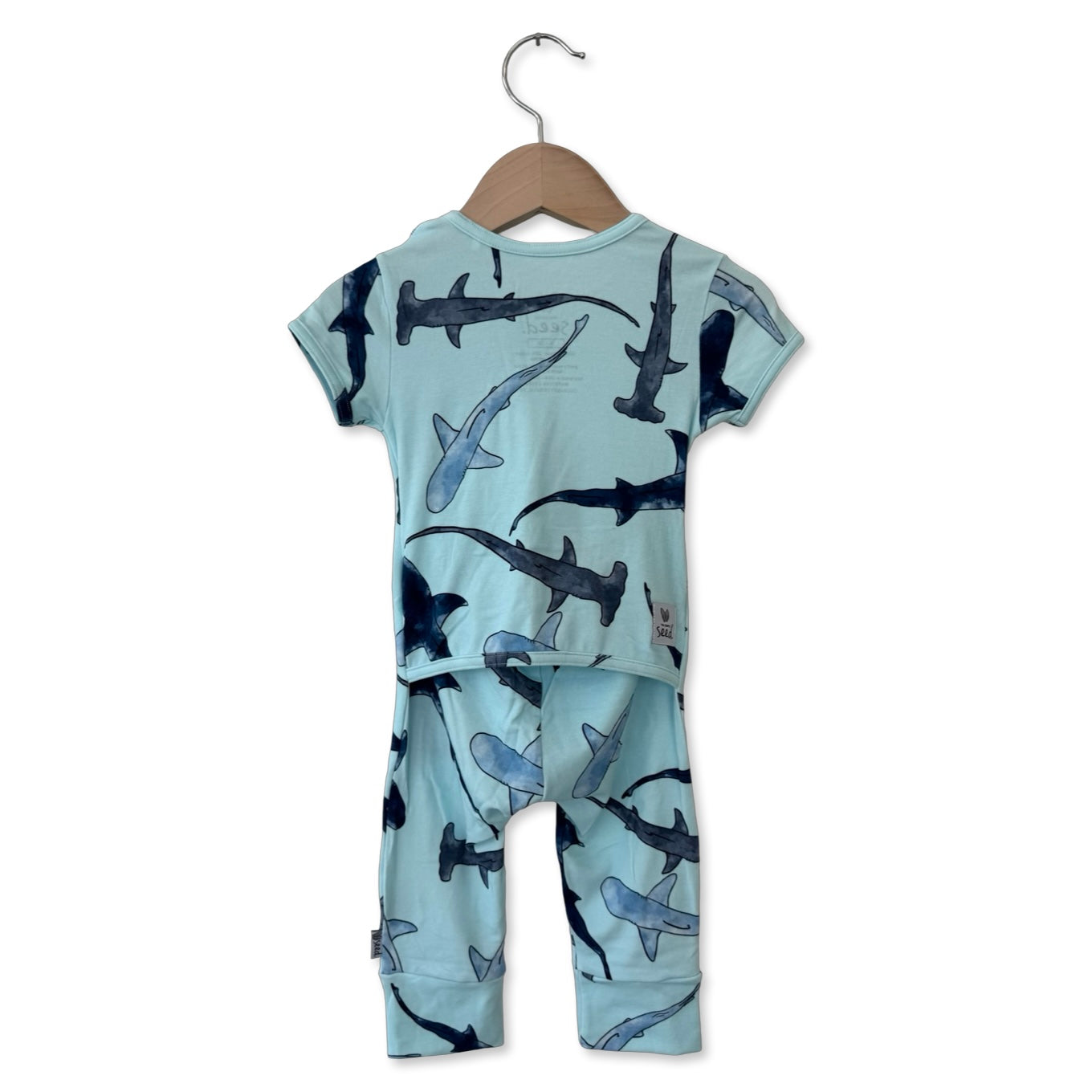 Shiver Me Shark Short Long Romper Luxe Edition | Cotton Bamboo Blend