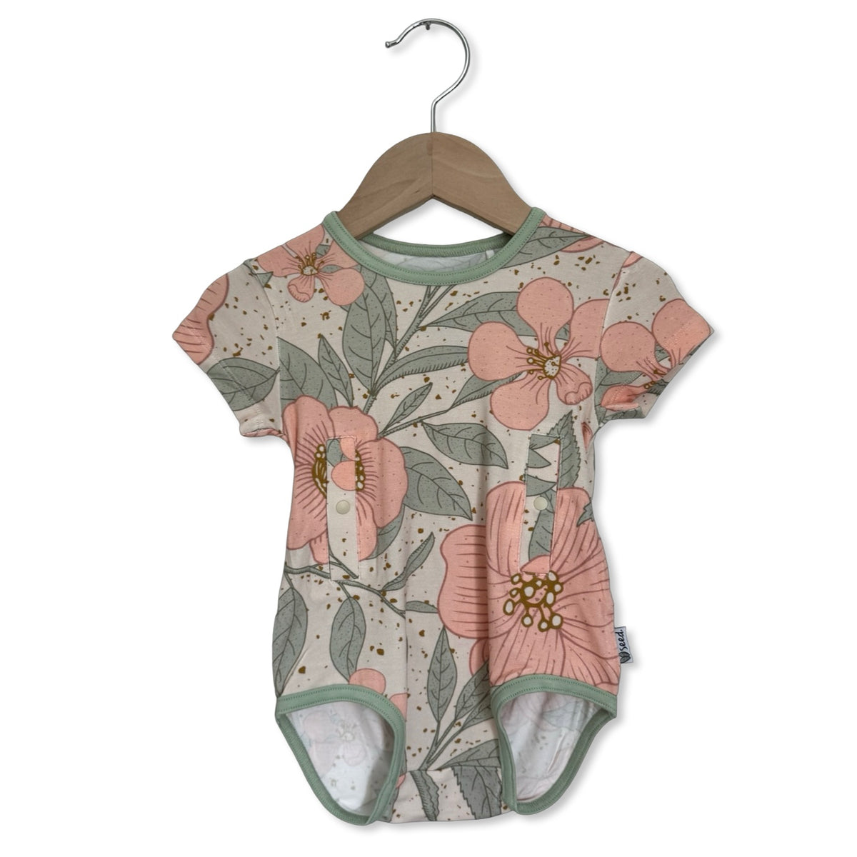 Petal Me Pink Tube Access Snuggle Short Sleeve Bug Bodysuit