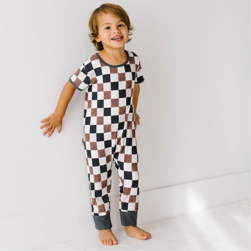 On Your Mark Short Long Romper