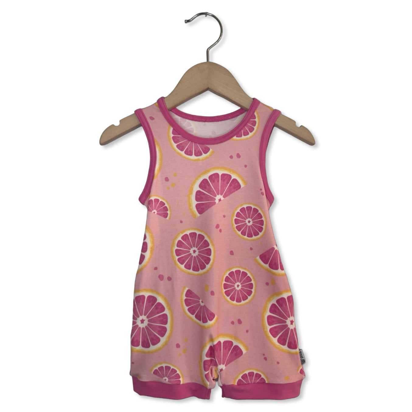 Grapefruit For You Sleeveless Shorty Romper