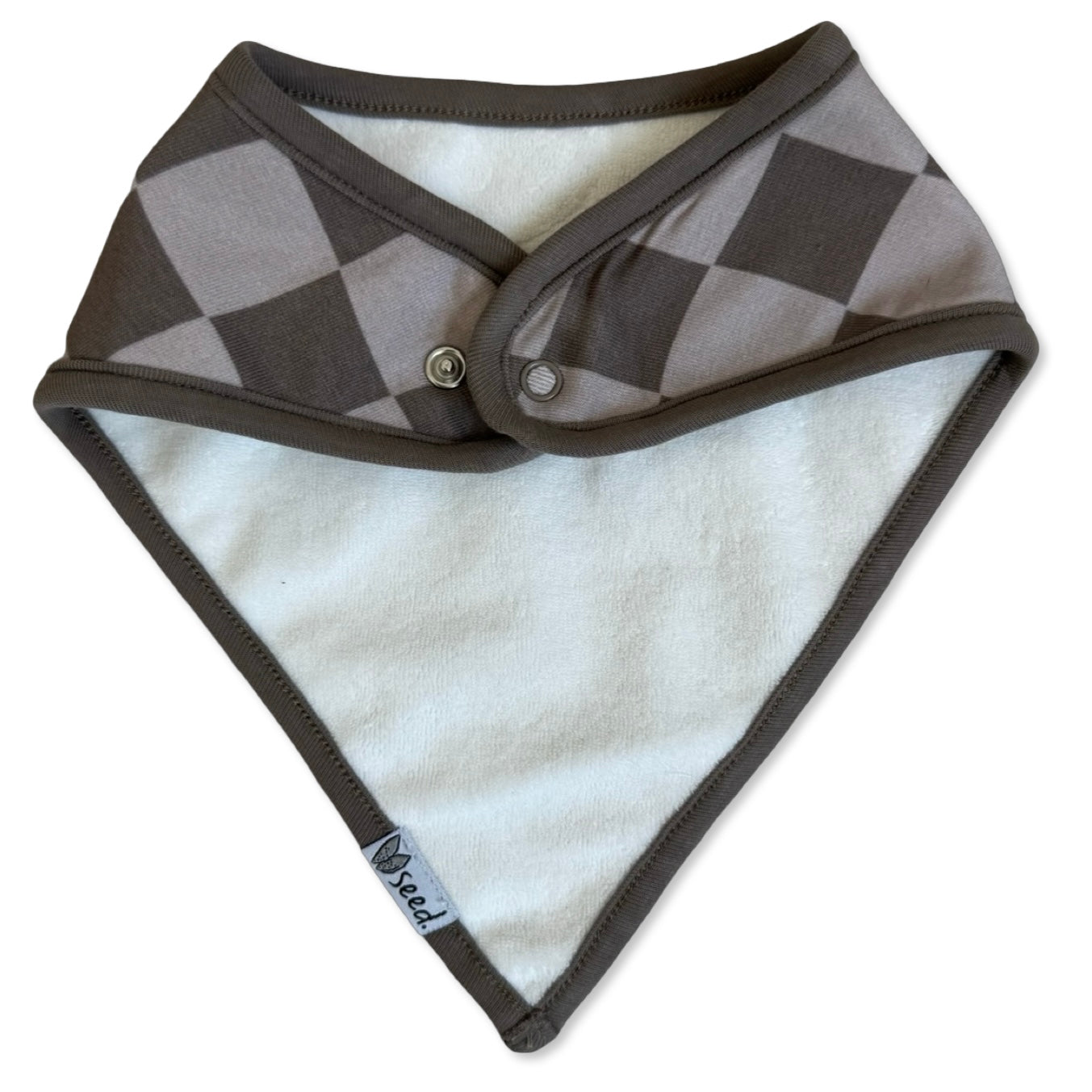 Cocoa Check Bandana Bib