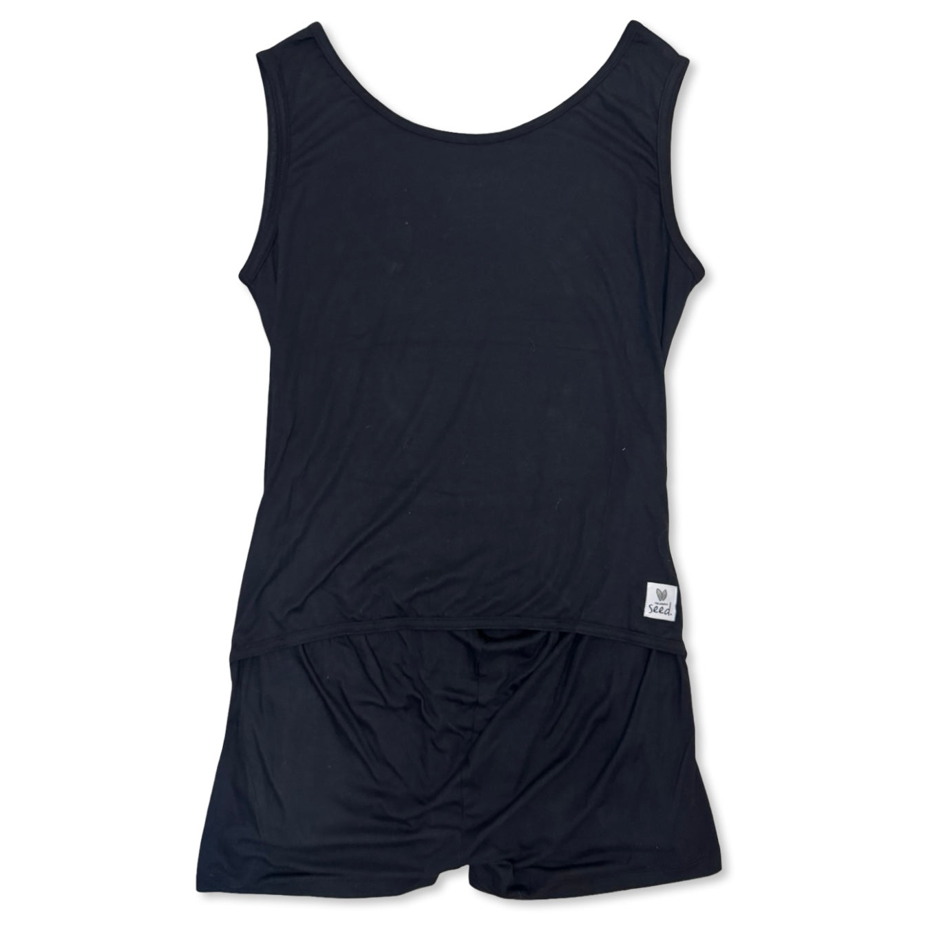 Black Adult Sleeveless Shorty Romper