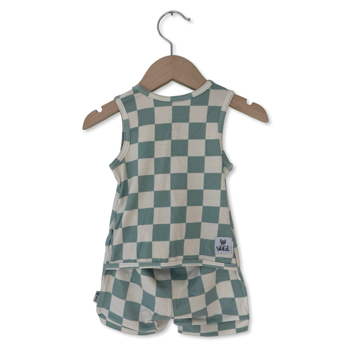 Tidepool Check Adaptive Tube Access Sleeveless Shorty Romper