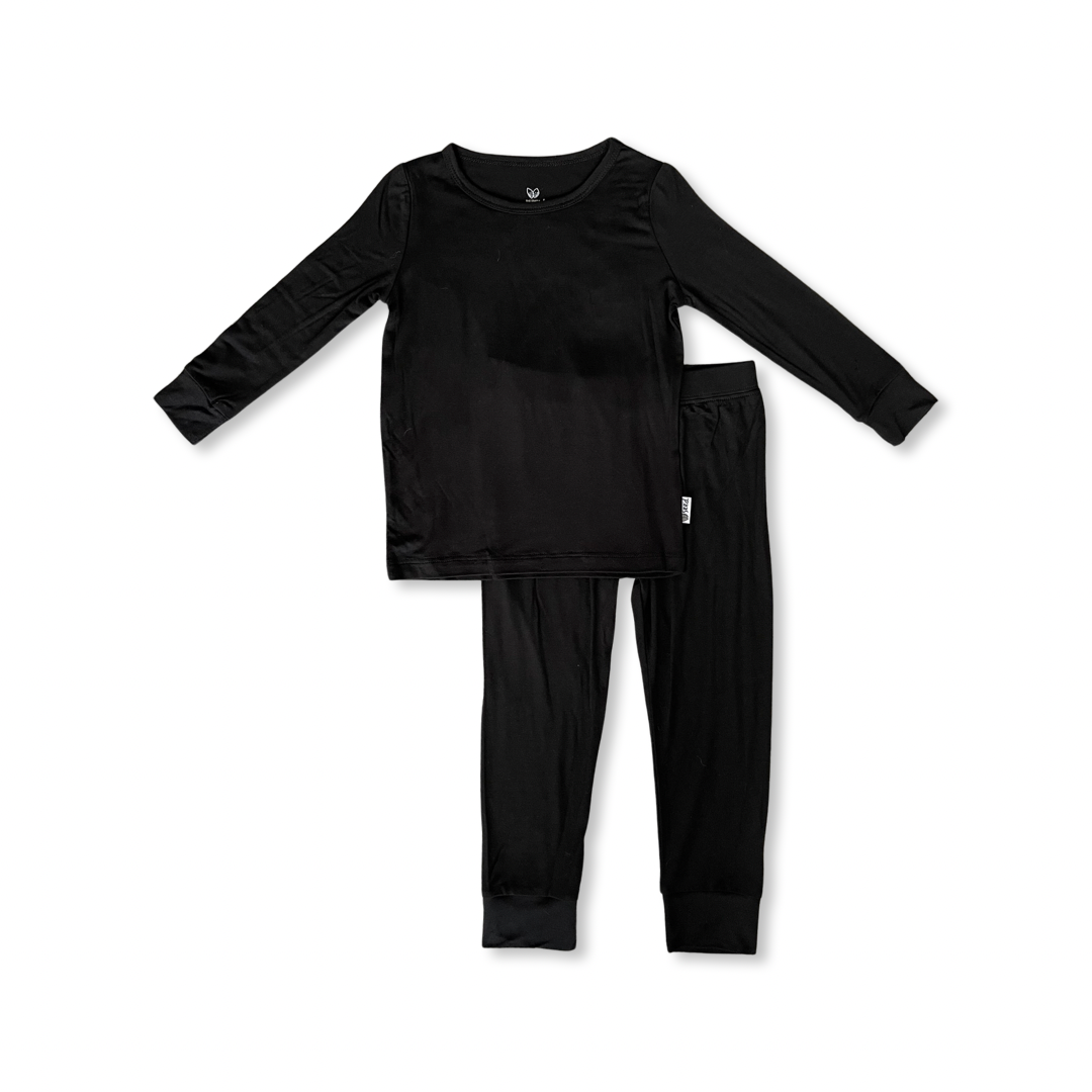 Black Two Piece Kid's Jammie Set *read description