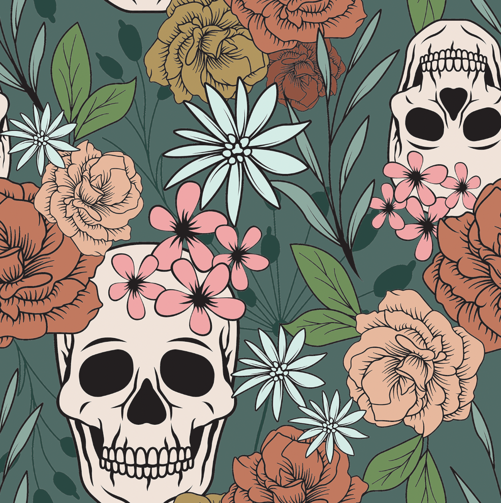 Sweet & Skully Knotted Gown & Beanie