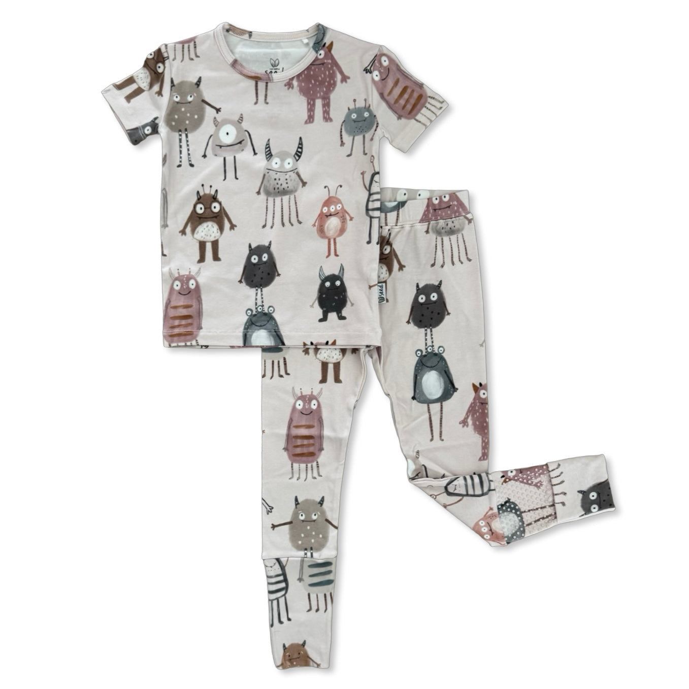 Pink Little Monsters All Wrapped Up Kid's Set Luxe Edition | Cotton Bamboo Blend