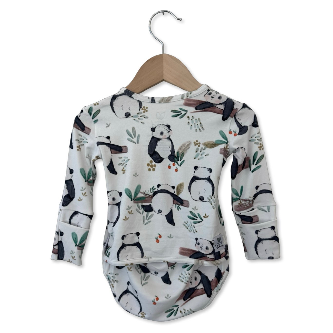 Panda Pals Snuggle Bug Long Sleeve Bodysuit