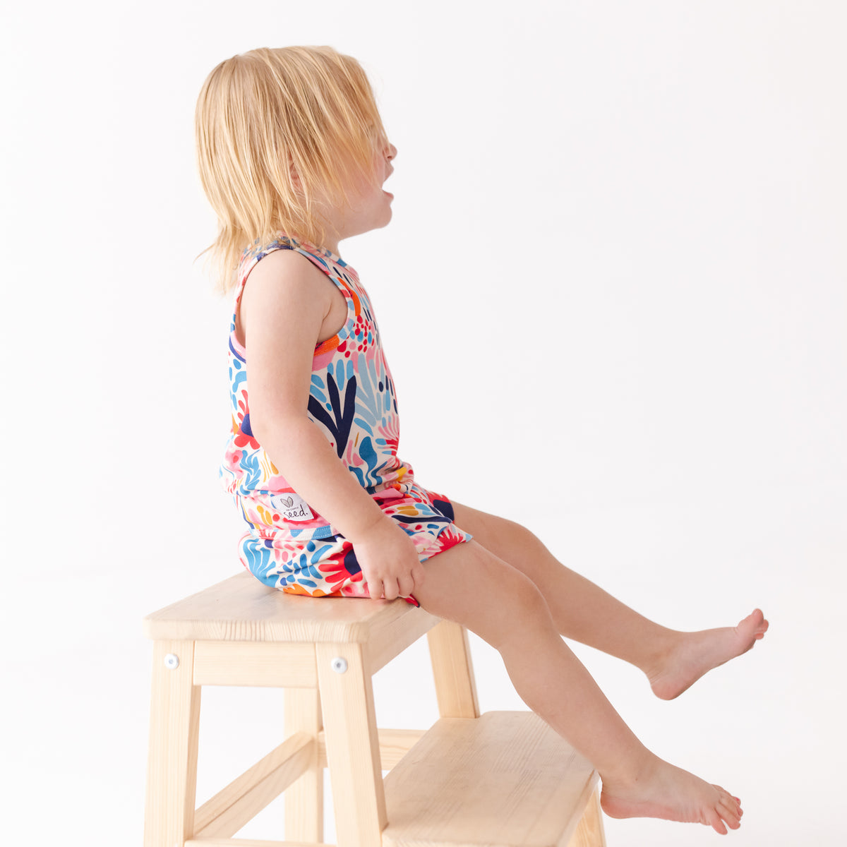 Petal Pop Sleeveless Shorty Romper Luxe Edition | Cotton Bamboo Blend