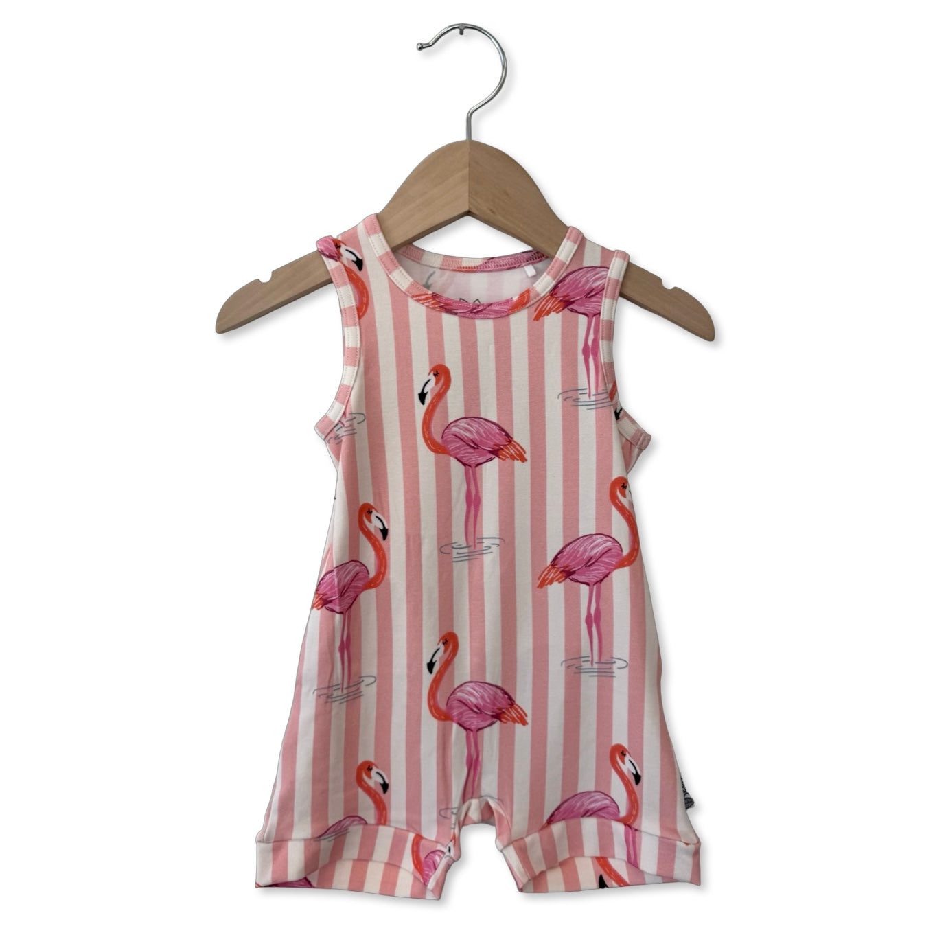 Pink Paradise Sleeveless Shorty Romper Luxe Edition | Cotton Bamboo Blend