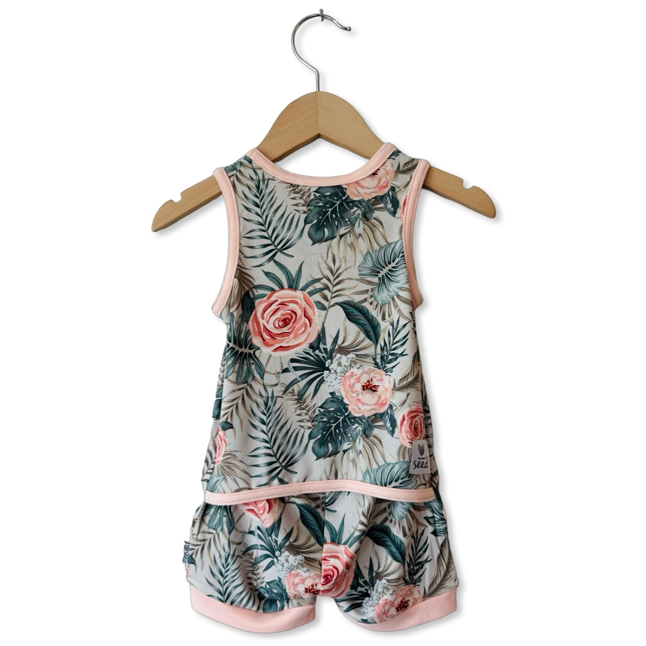 Peony Tropic Sleeveless Shorty Romper
