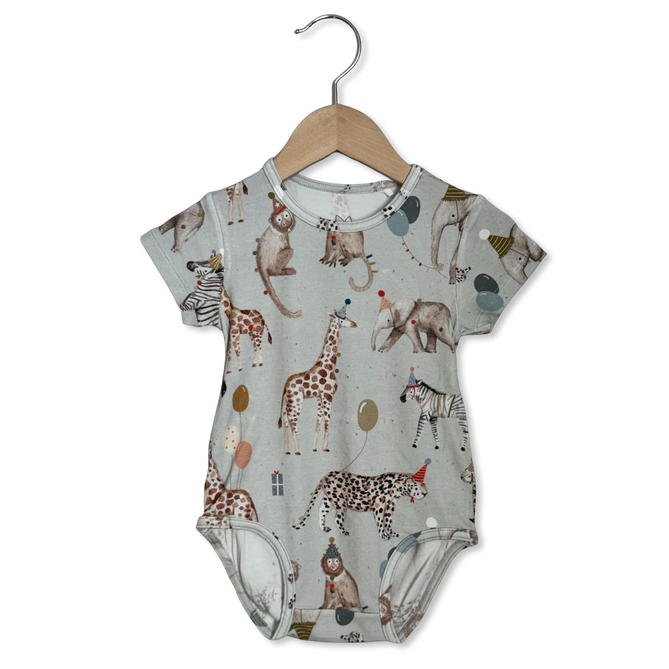 Party At The Zoo Short Sleeve Snuggle Bug Bodysuit
