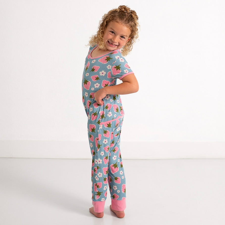 Strawberry Fields Short Long Romper