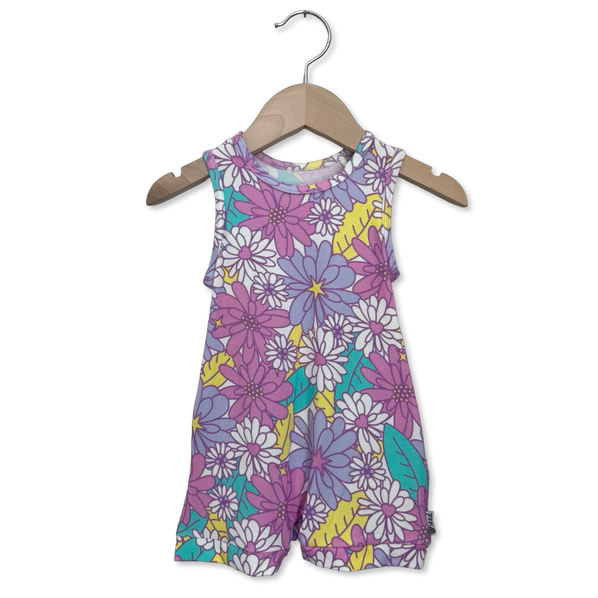 Flower Power Sleeveless Shorty Romper