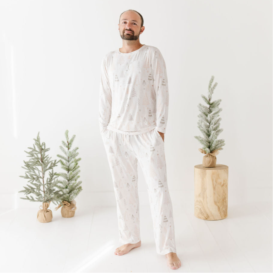 Snow Kissed Pines Men's Long Sleeve Two Piece Set