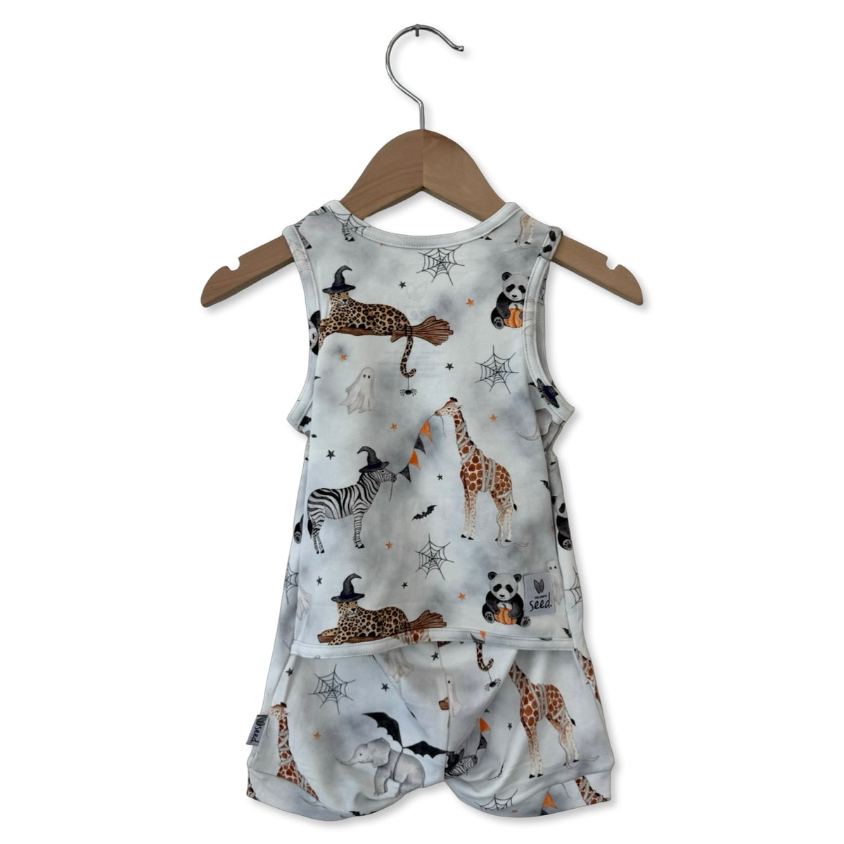 Boo At The Zoo Sleeveless Shorty Romper Luxe Edition | Cotton Bamboo Blend