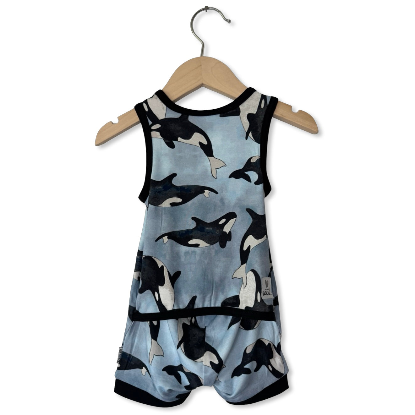 Save The Whales Kid's Sleeveless Shorty Romper