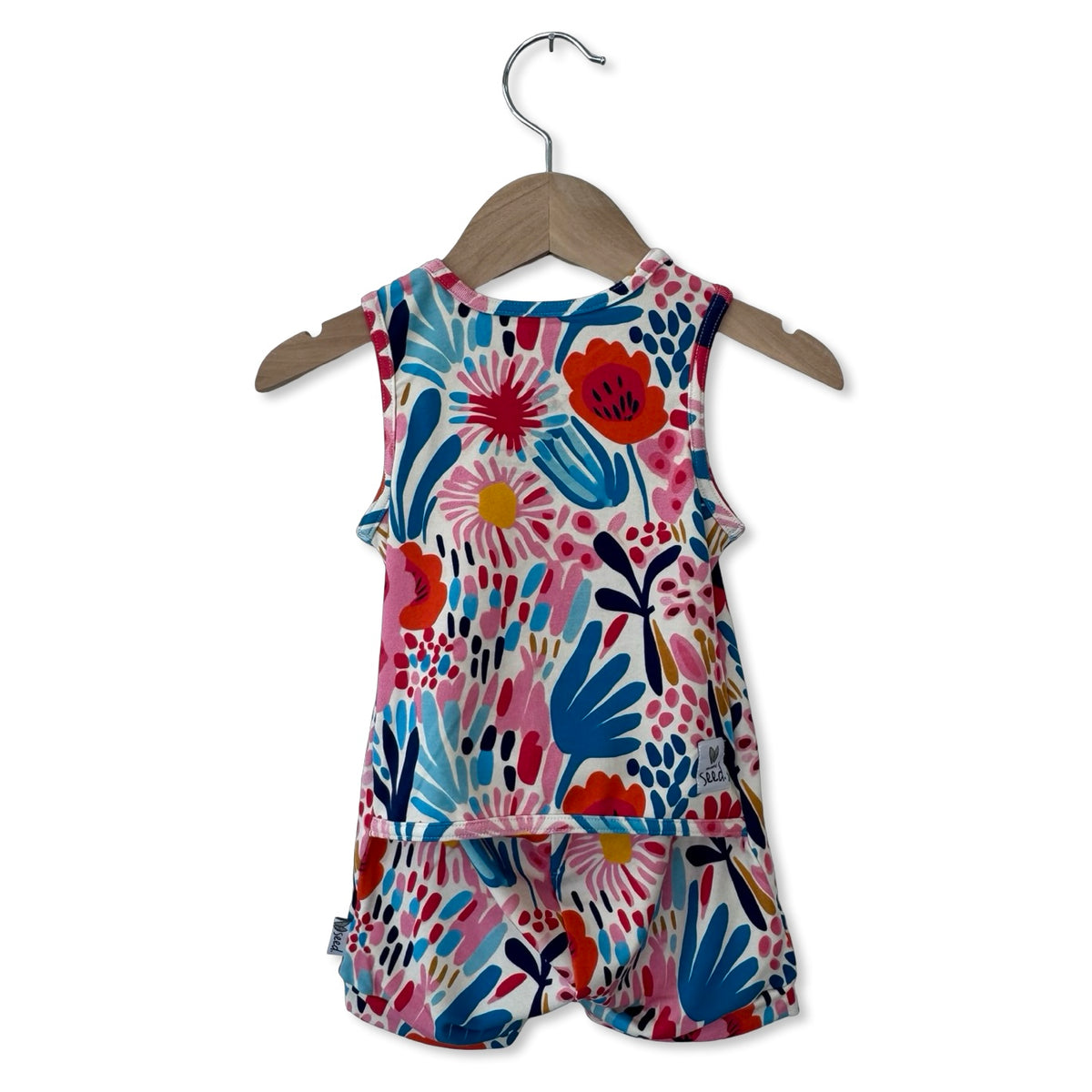 Petal Pop Sleeveless Shorty Romper Luxe Edition | Cotton Bamboo Blend