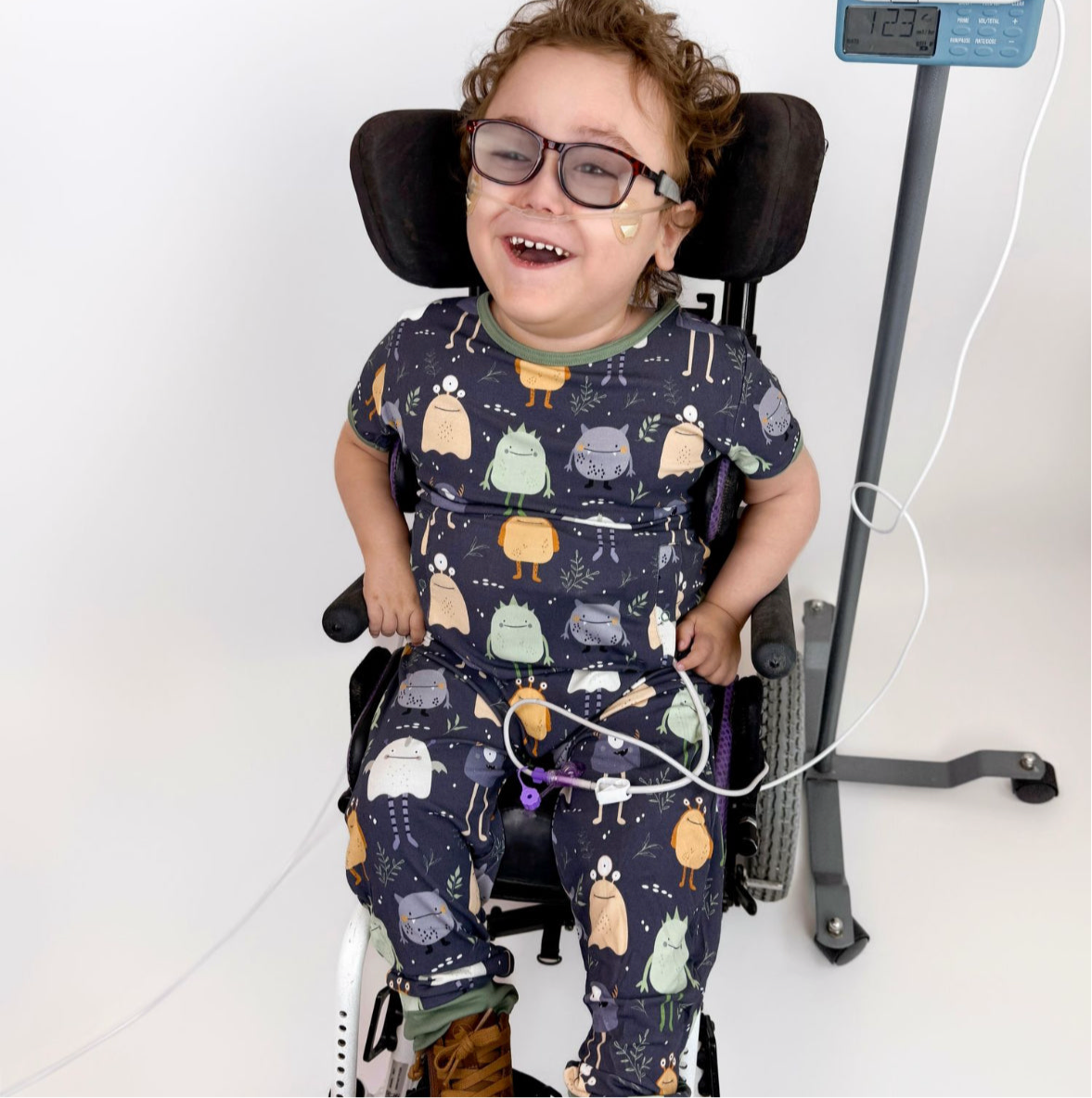 Monster Mash Adaptive Tube Access Short Long Romper