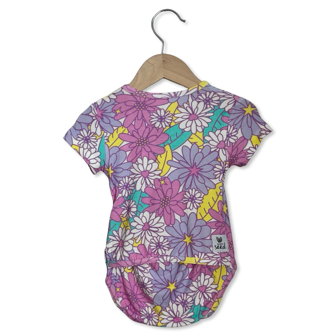 Flower Power Short Sleeve Snuggle Bug Bodysuit