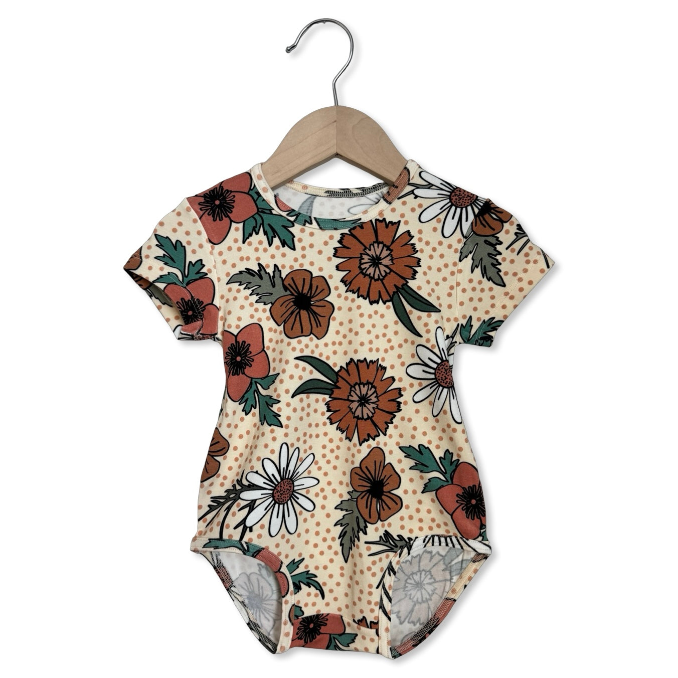 Flowering Frolic Short Sleeve Snuggle Bug Bodysuit Luxe Edition | Cotton Bamboo Blend