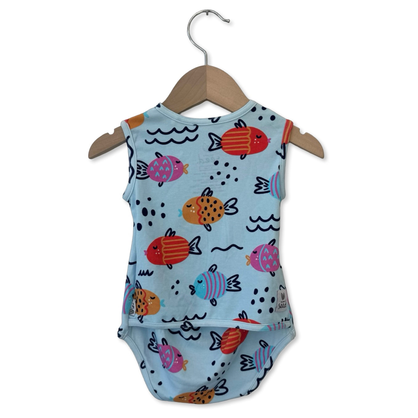 Fishy Kiss Snuggle Bug Sleeveless Bodysuit