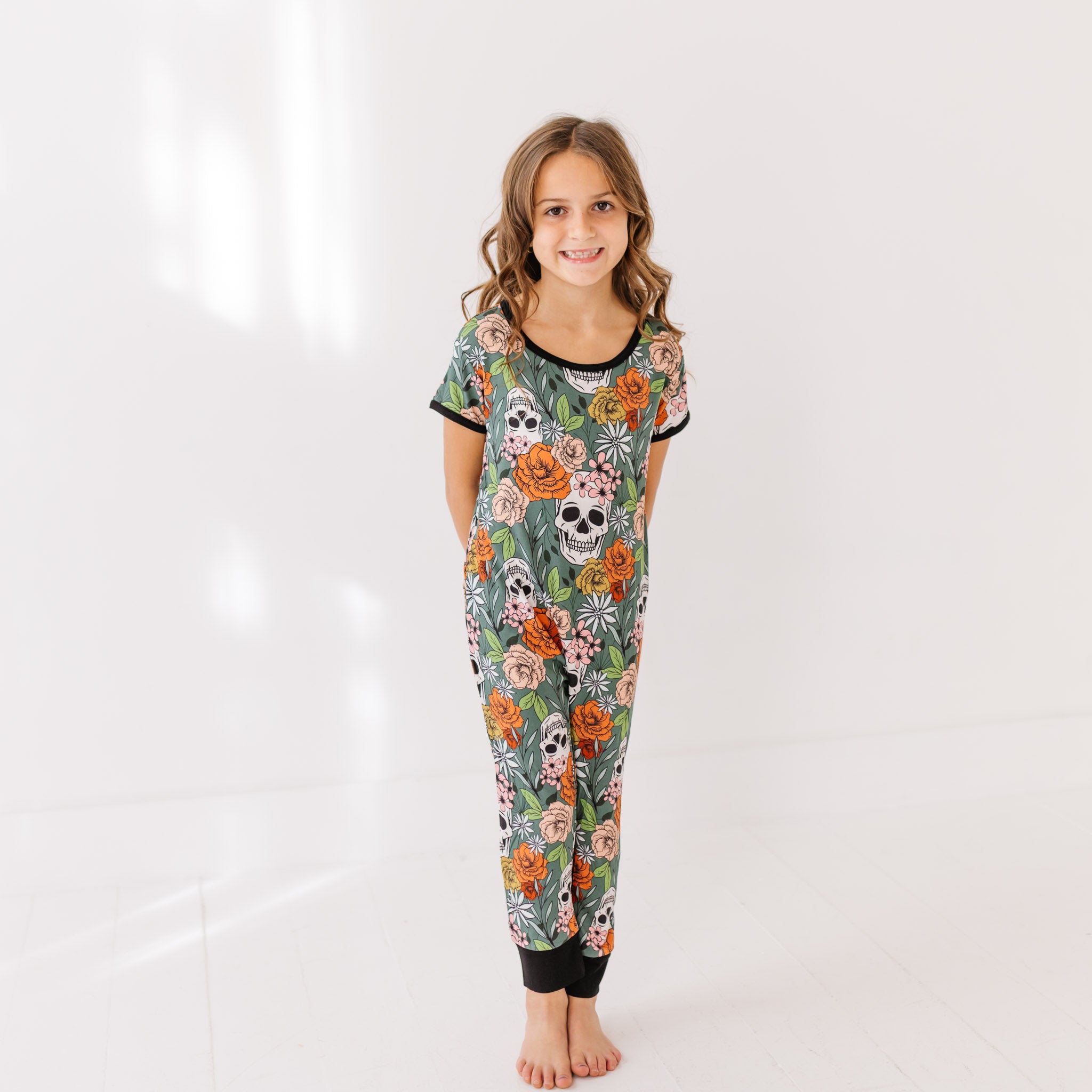 Sweet & Skully Kid's Short Long Romper