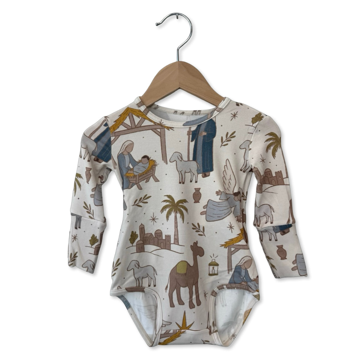 Away In The Manger Snuggle Bug Long Sleeve Bodysuit