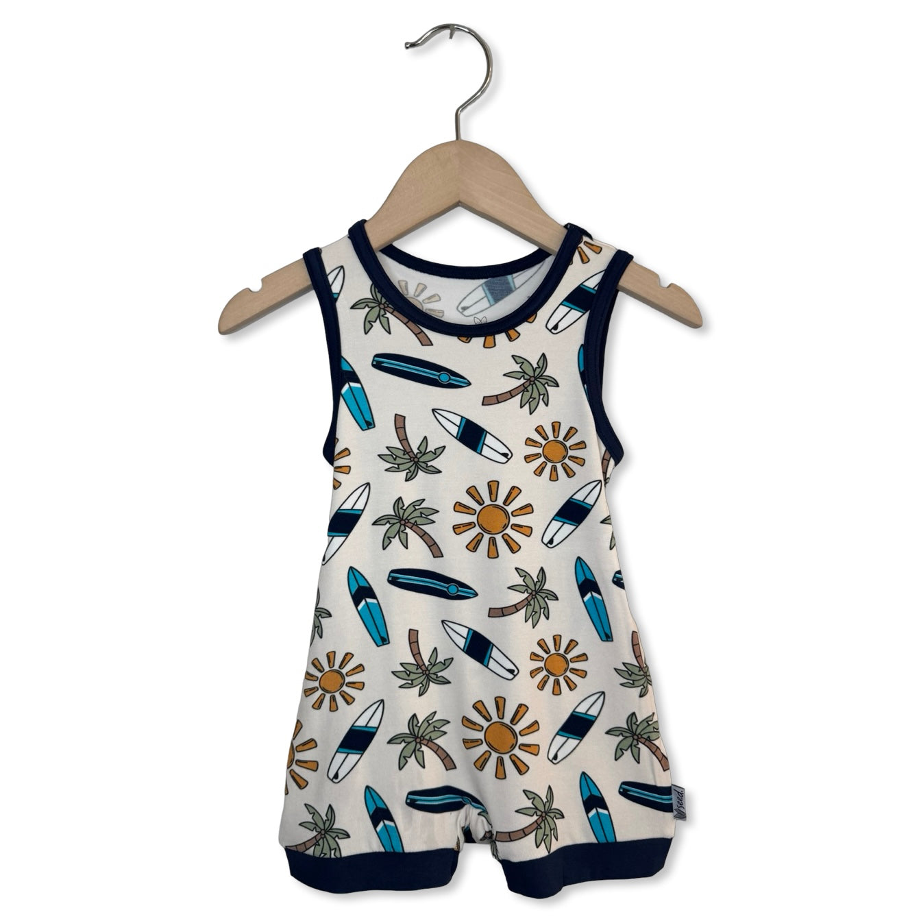 Surfs Up Kid's Sleeveless Shorty Romper