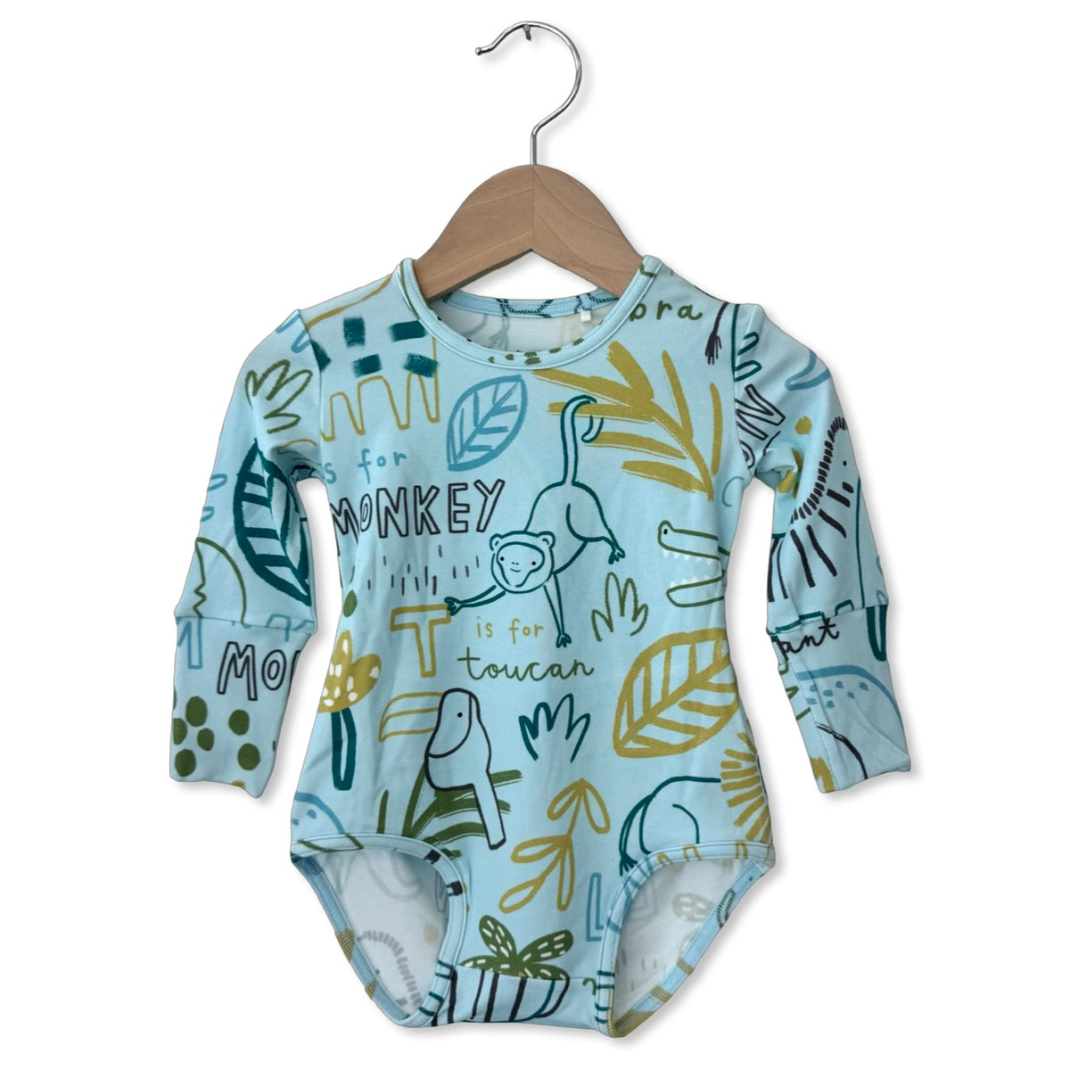 A to Zebra Long Sleeve Snuggle Bug Bodysuit
