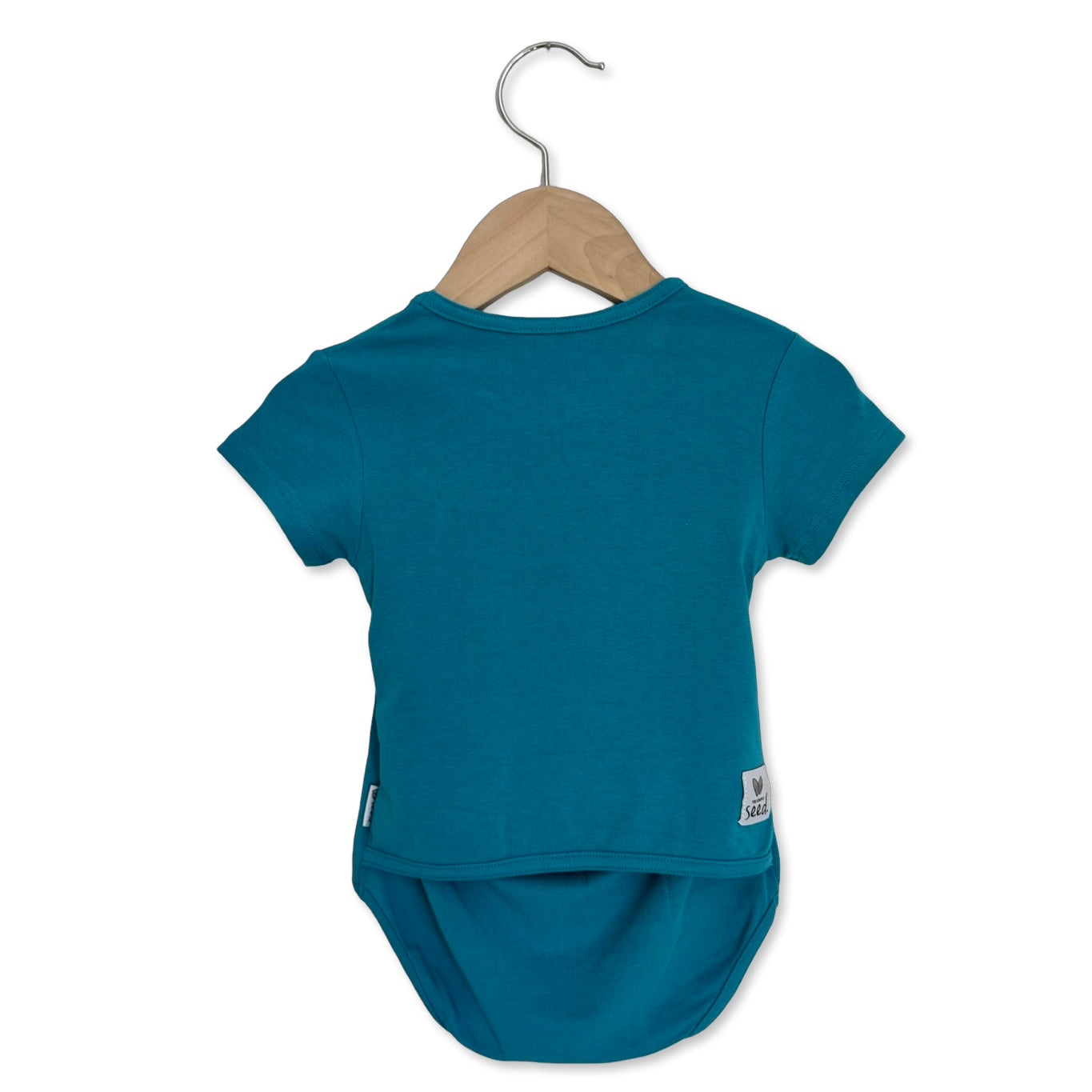 Peacock Snuggle Bug Short Sleeve Bodysuit Luxe Edition | Cotton Bamboo Blend