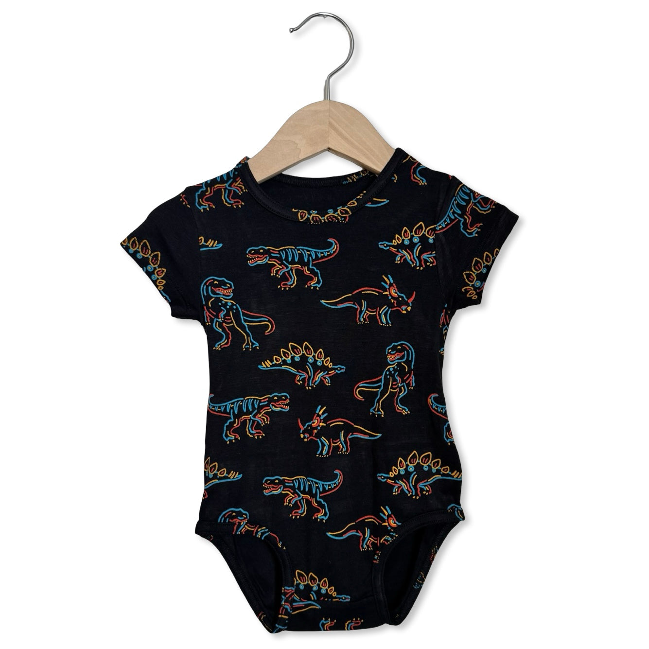 Glow-A-Saurus Short Sleeve Snuggle Bug Bodysuit
