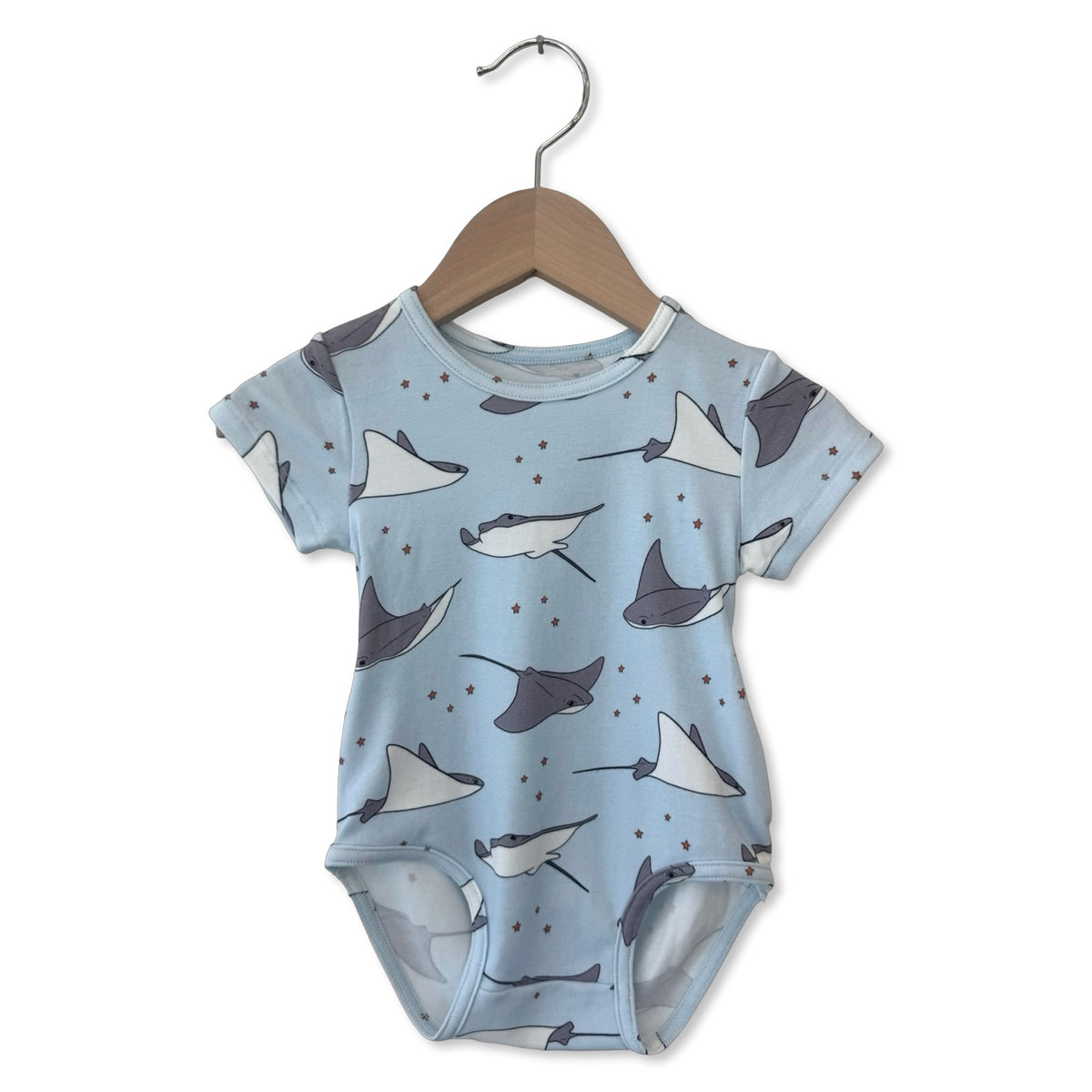 Stingray Stars Short Sleeve Snuggle Bug Bodysuit