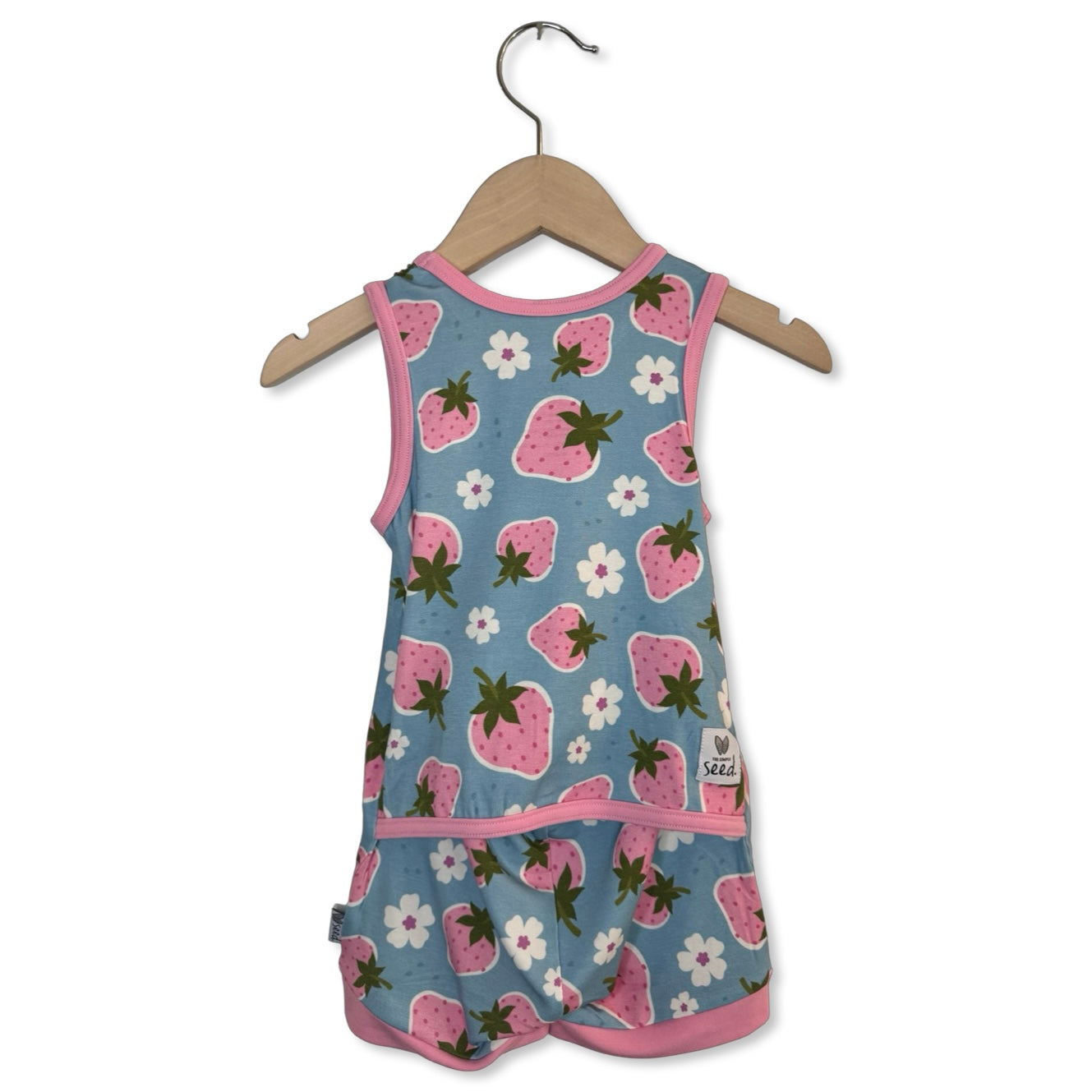 Strawberry Fields Sleeveless Shorty Romper