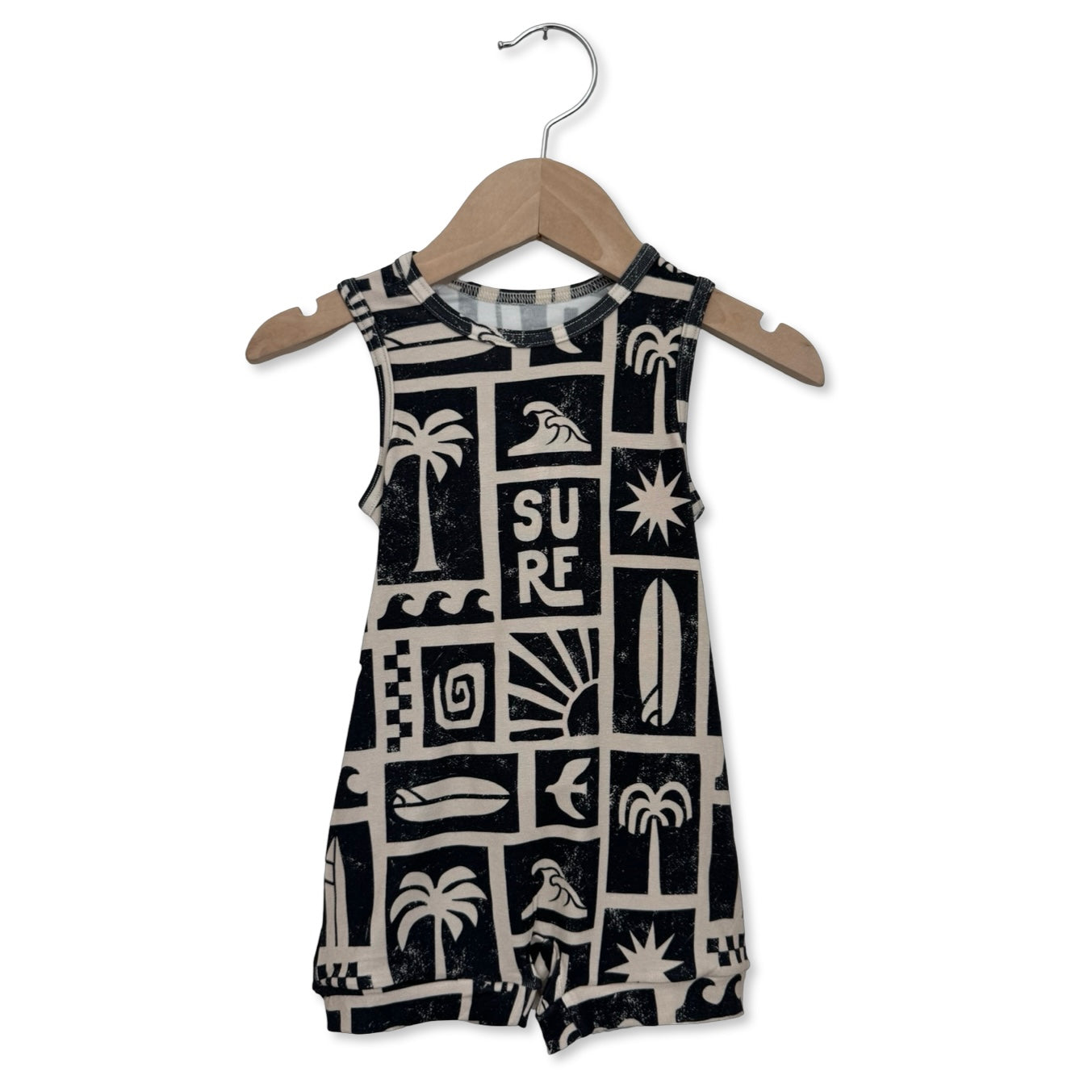 Hang Ten Kid's Sleeveless Shorty Romper Luxe Edition | Cotton Bamboo Blend