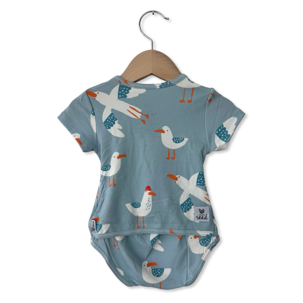 Gulls Just Want To Have Fun Short Sleeve Snuggle Bug Bodysuit