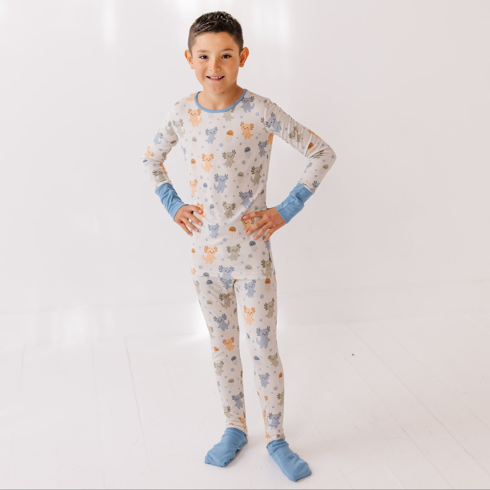 Alotl Smiles All Wrapped Up Kid's Two Piece Jammie Set
