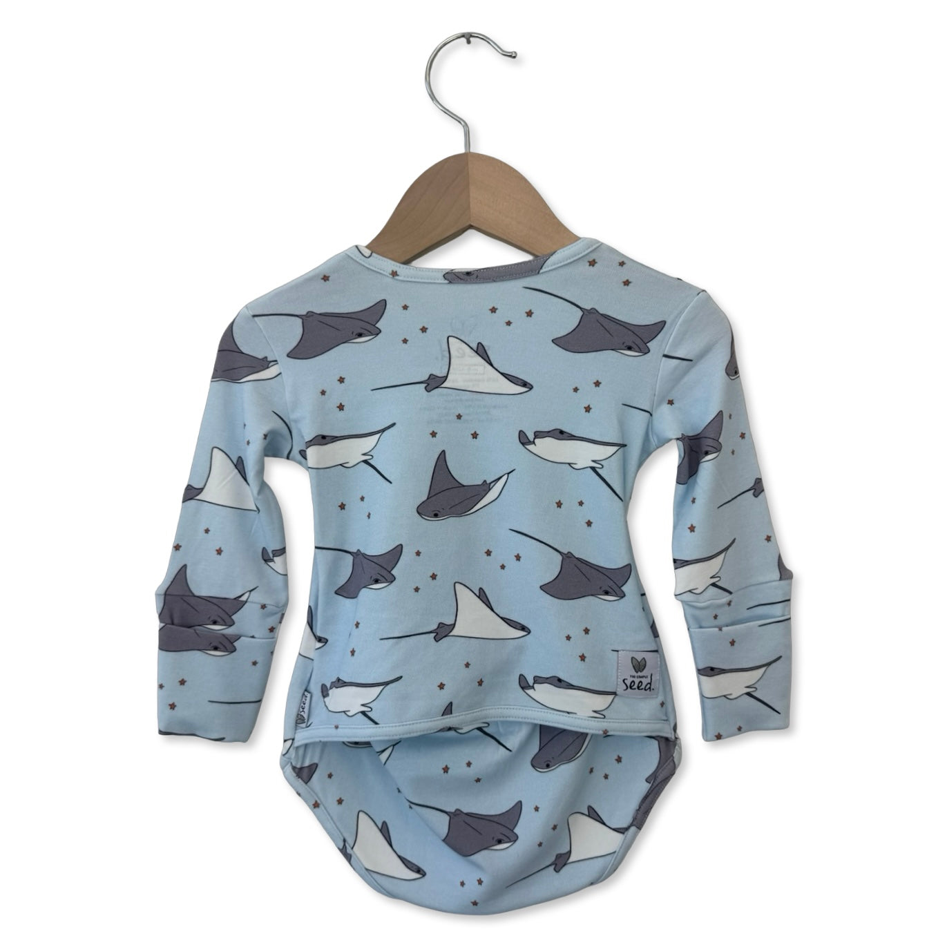Stingray Stars Snuggle Bug Long Sleeve Bodysuit