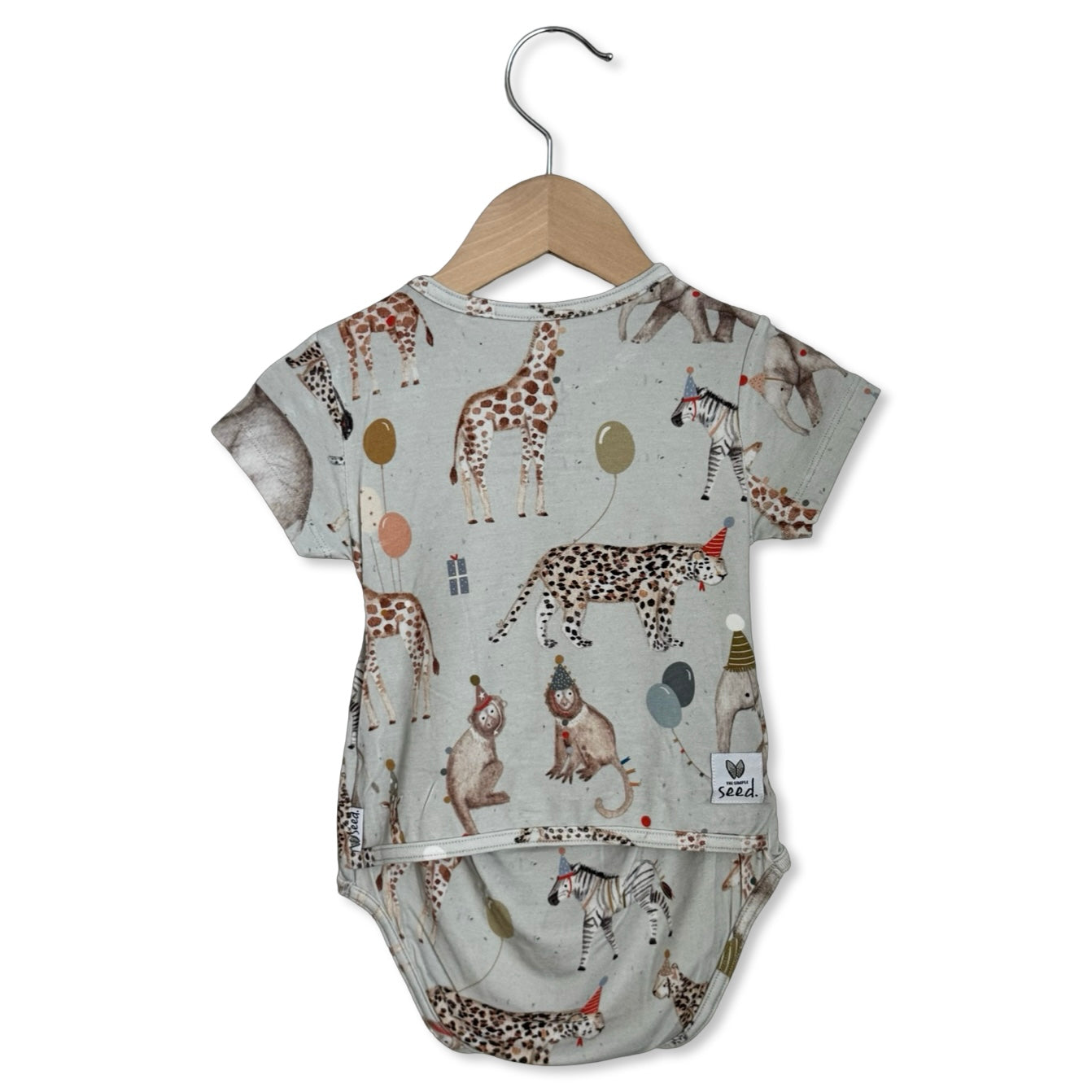 Party At The Zoo Short Sleeve Snuggle Bug Bodysuit
