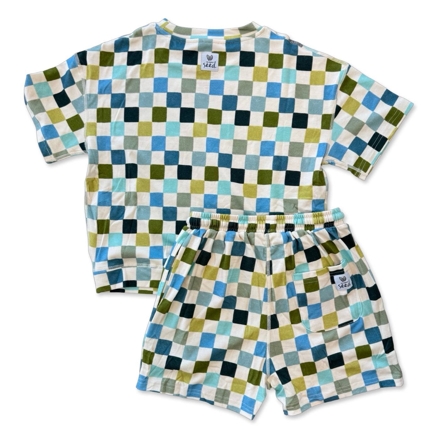 Lagoon Check CALM CLOUD Short Set