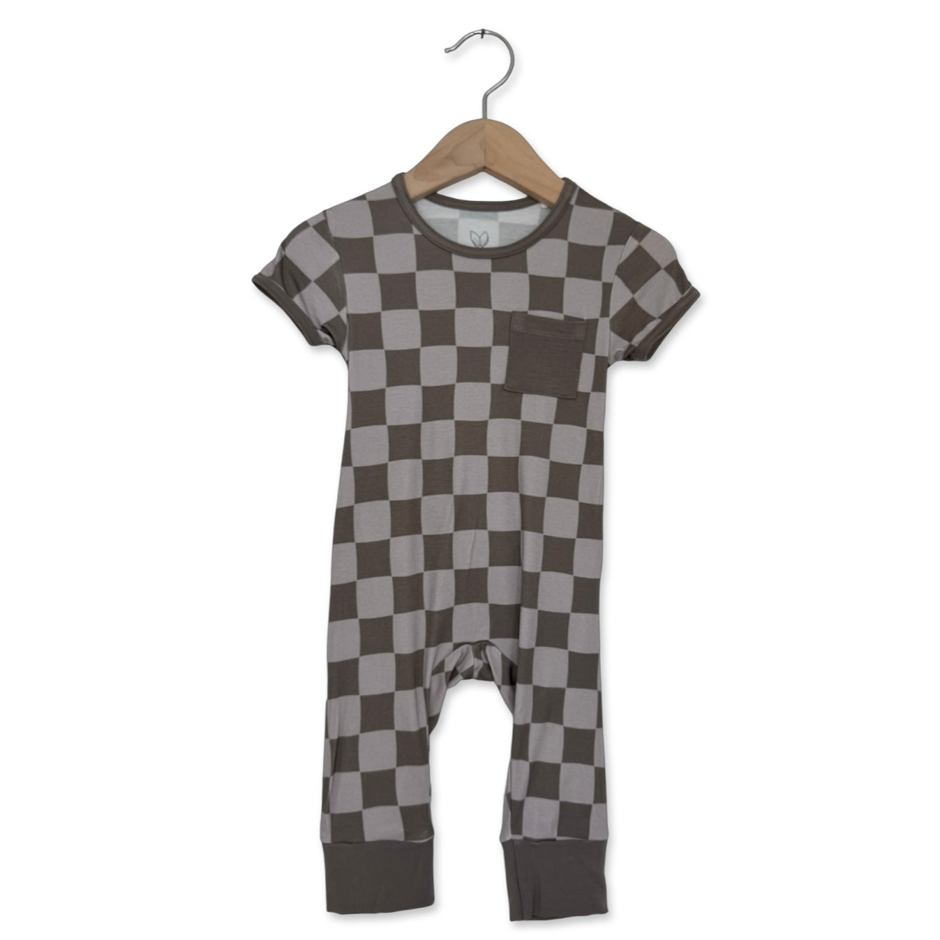 Cocoa Check Kid's Short Long Romper